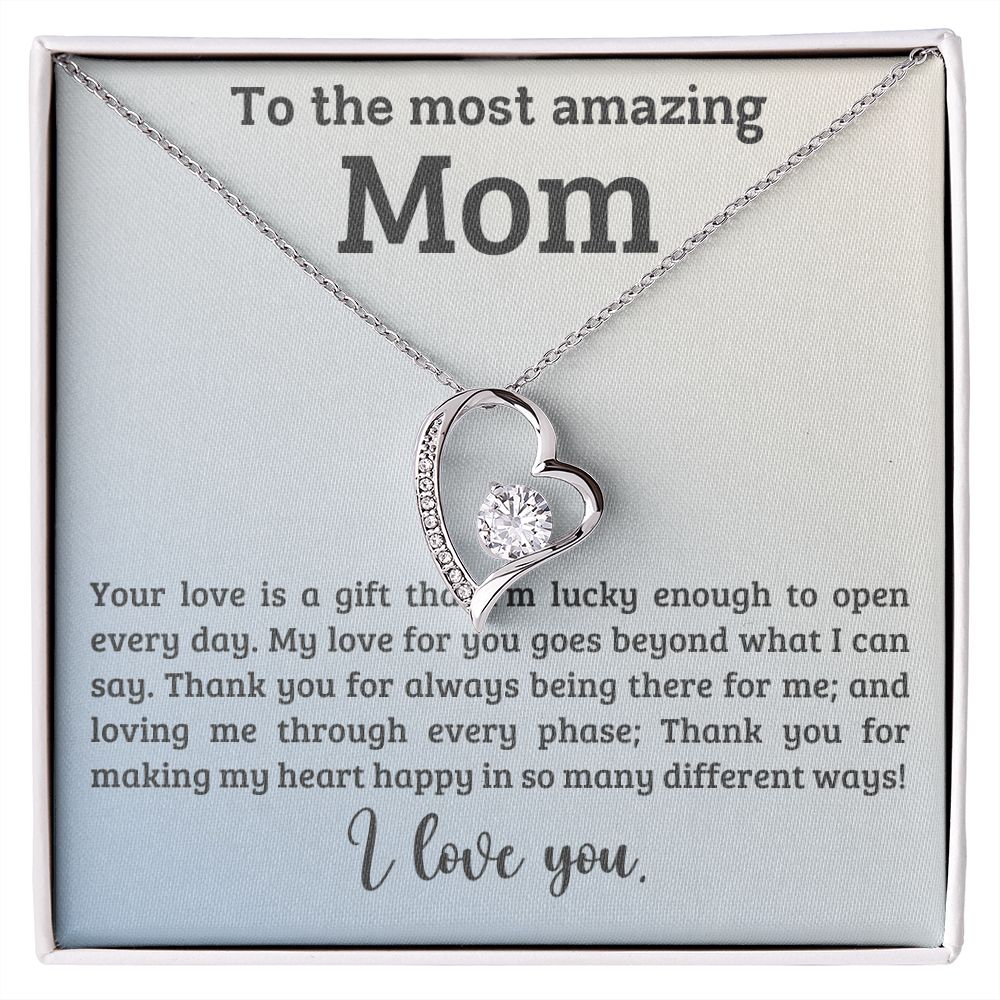 Cubic Zirconia Heart, Happy Birthday Single Mom Message Card