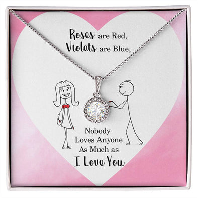 I LOVE YOU, ETERNAL HOPE NECKLACE WITH MESSAGE CARD, BIRTHDAY GIFT FOR HER