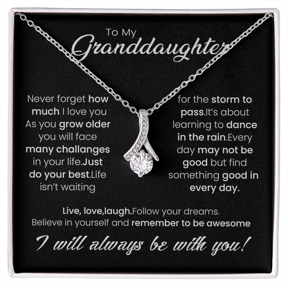 To My Granddaughter, Alluring Beauty Necklace For Granddaughter from Grandma, Birthday Gift For Her