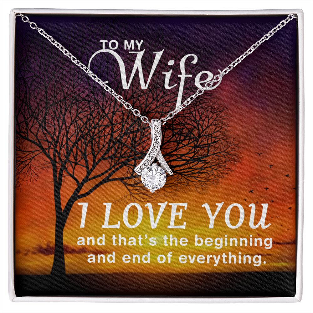 TO MY WIFE, ALLURING BEAUTY NECKLACE FOR WIFE, NECKLACE JEWELRY WITH MESSAGE CARD FOR HER, BIRTHDAY AND ANNIVERSAY GIFT