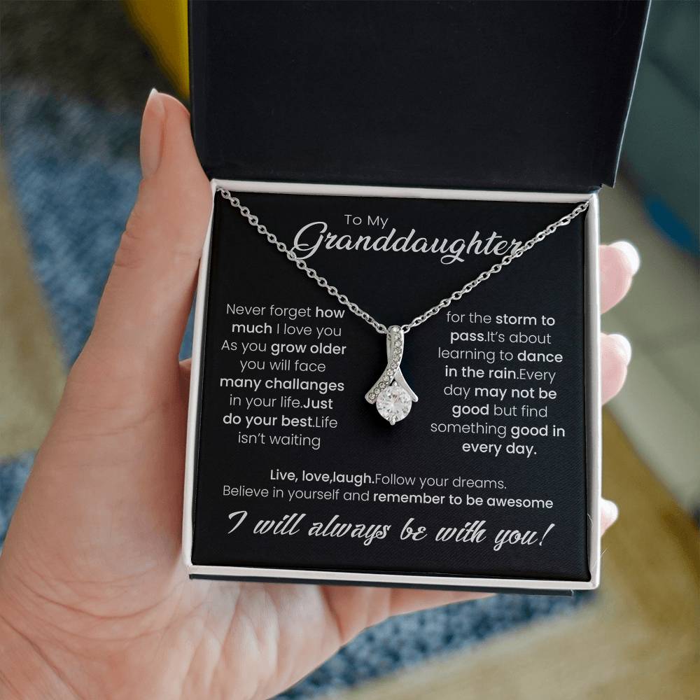 To My Granddaughter, Alluring Beauty Necklace For Granddaughter from Grandma, Birthday Gift For Her