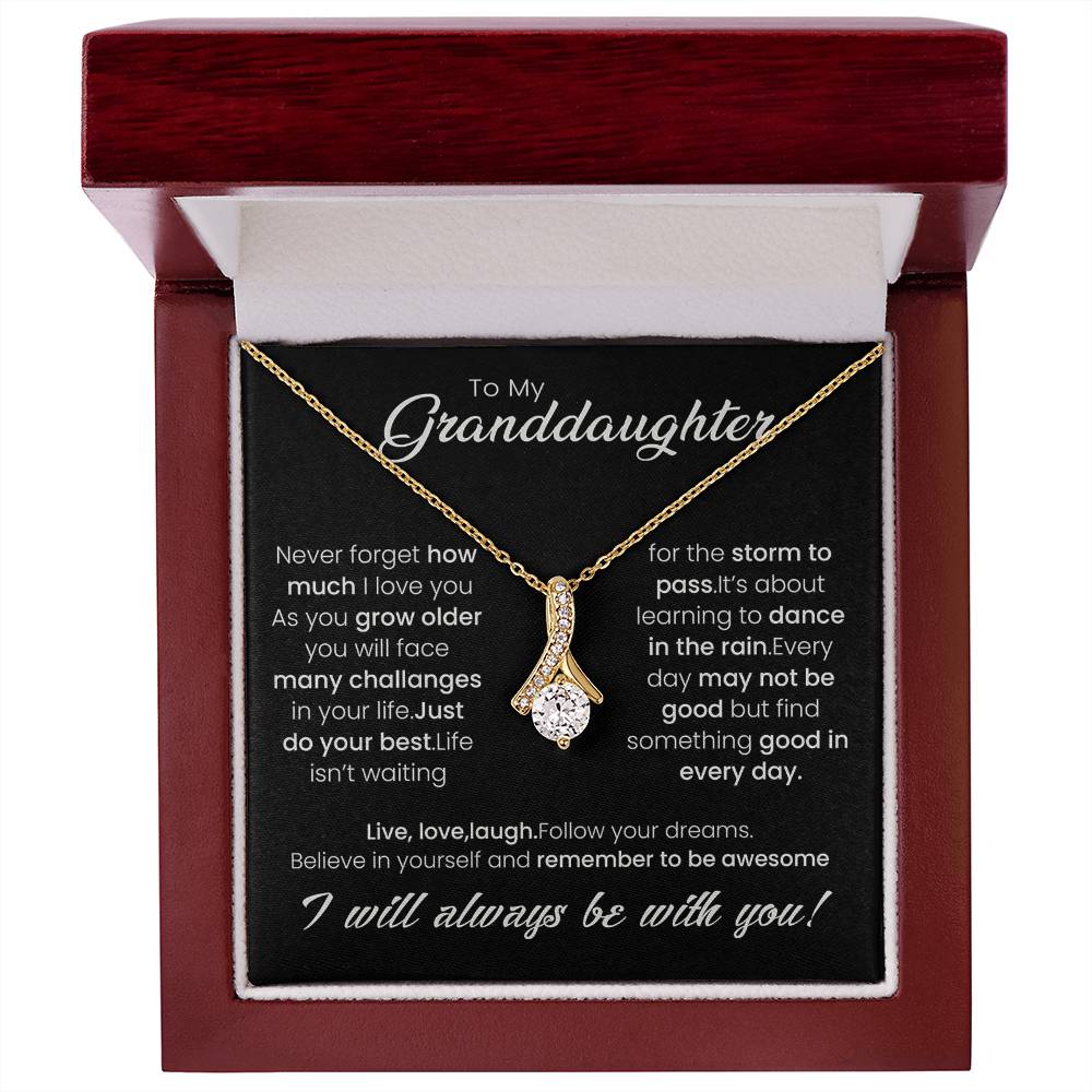 To My Granddaughter, Alluring Beauty Necklace For Granddaughter from Grandma, Birthday Gift For Her