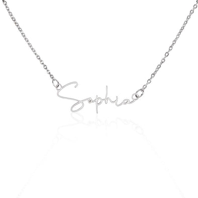 Signature Name Necklace For Her, Birthday , Anniversary Gift For Her, Women Name Necklace, Gift For Wife Daughter Mom Etc.