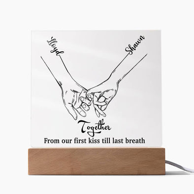 square acrylic plaque for couples