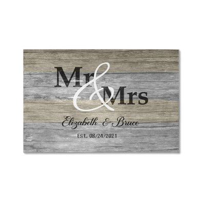 Mr. & Mrs. Customized Couple Canvas