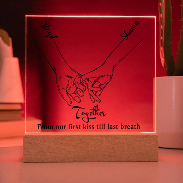 Couple Name Square Acrylic Plaque