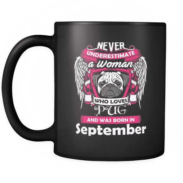 September Women Who Loves Pug Mug