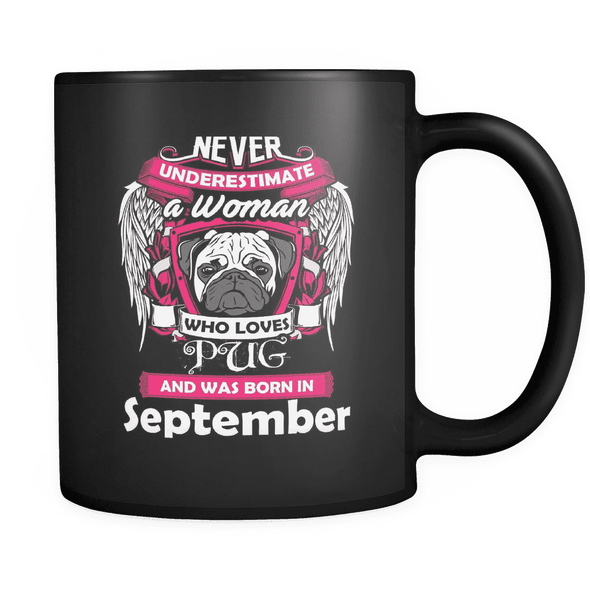 September Women Who Loves Pug Mug