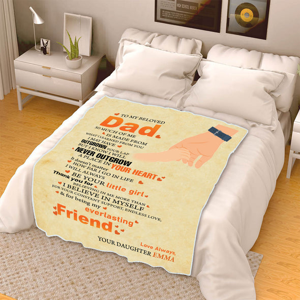 "To My Dad Beloved What I Learned From You"- Personalized Blanket