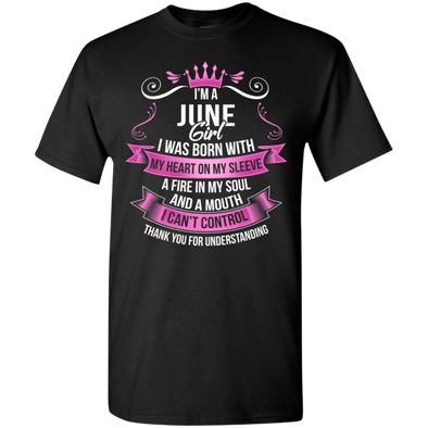 Newly Launched **June Girl Born With Heart On Sleeve** Shirts & Hoodies