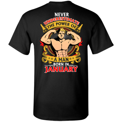 Limited Edition **Power Of A Man Born In January** Shirts & Hoodies