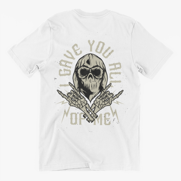 Skull Bandana Black & White Unisex T-Shirt