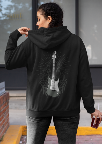 Unisex Guitar Printed Hoodie