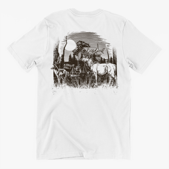 Unisex T-shirt With Deer Vintage Print