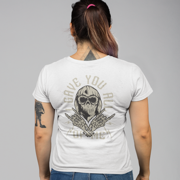 Skull Bandana Black & White Unisex T-Shirt