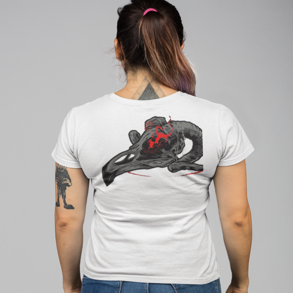 Unisex T-shirt With Bird Skull Print