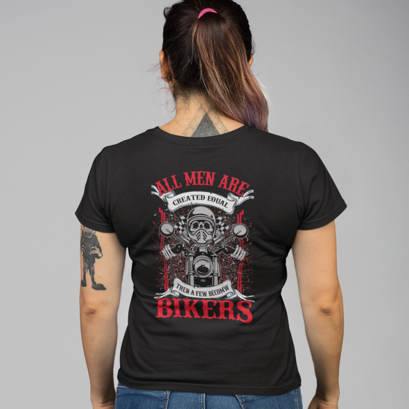 Unisex T-shirt With All Men Are Bikers Print