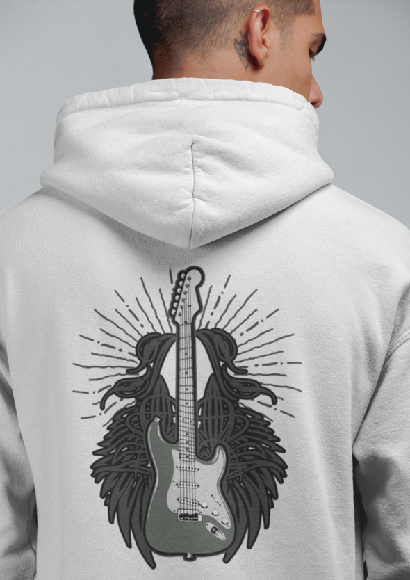 Unisex Guitar Printed Hoodie