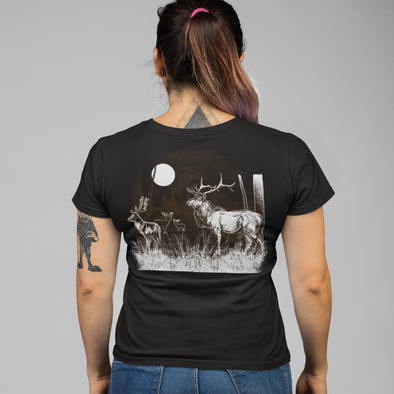 Unisex T-shirt With Deer Vintage Print