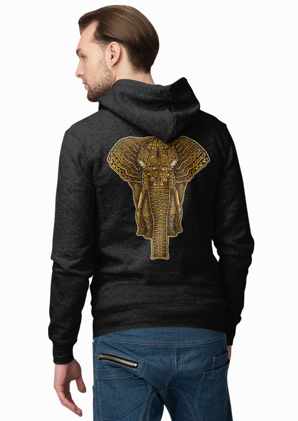 Golden Elephant Printed Unisex Hoodie