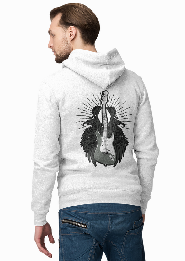 Unisex Guitar Printed Hoodie