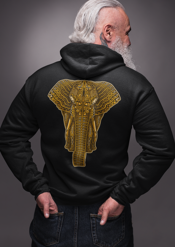 Golden Elephant Printed Unisex Hoodie