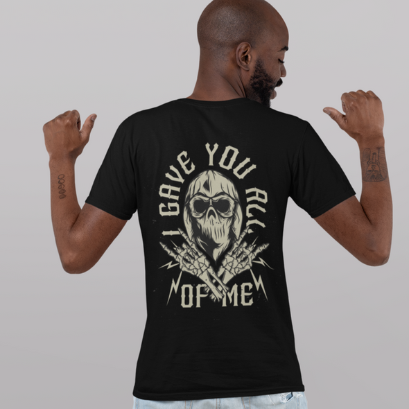 Skull Bandana Black & White Unisex T-Shirt