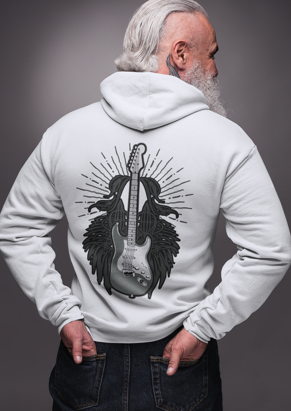 Unisex Guitar Printed Hoodie