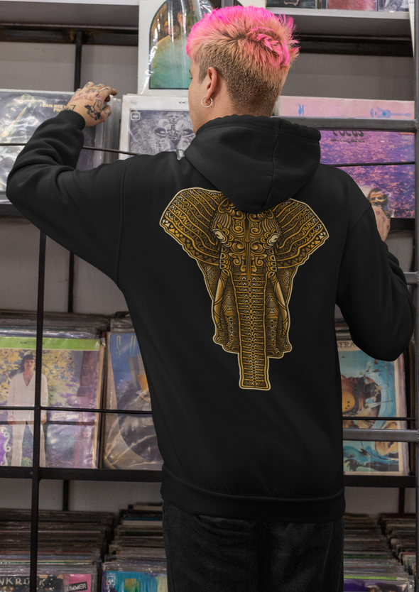 Golden Elephant Printed Unisex Hoodie