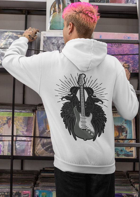 Unisex Guitar Printed Hoodie