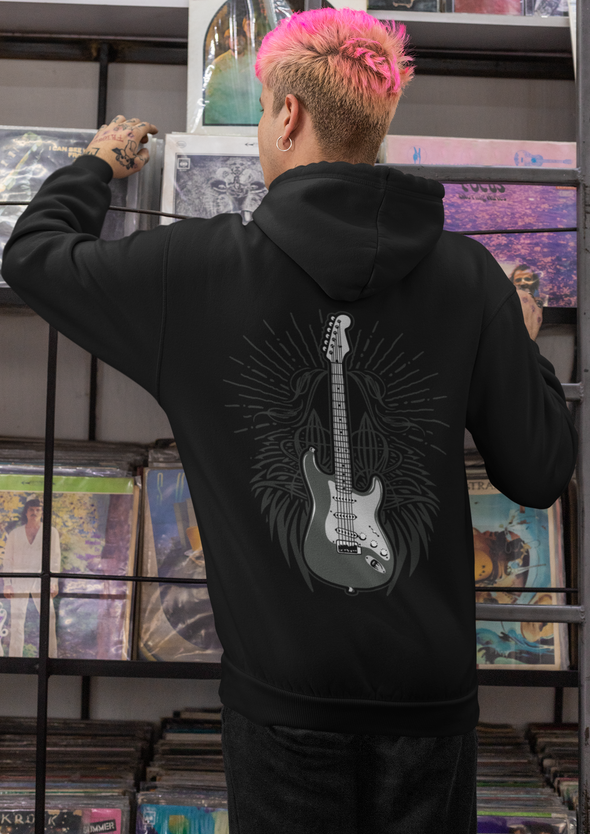 Unisex Guitar Printed Hoodie