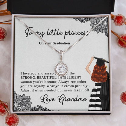 TO MY LITTLE PRINCESS, ETERNAL HOPE NECKLACE FOR GRANDDAUGHTER ON HER GRADUATION, GIFT FOR HER, FROM GRANDMA