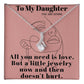 TO MY DAUGHTER YOU ARE DIVINE, ALLURING BEAUTY NECKLACE FOR DAUGHTER  WITH MESSAGE CARD, BIRTHDAY AND DAUGHTER'S DAY GIFT
