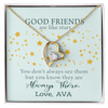 To My Good Friends, Forever Love Necklace With You Know They Are Always There Message Card, Birthday, Gift For Her, Necklace for Her, Jewelry For Her, Customized Message Card