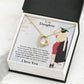 TO MY DAUGHTER, FOREVER LOVE NECKLACE WITH MESSAGE CARD, FROM MOM, BIRTHDAY AND DAUGHTERS DAY GIFT FOR HER