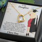 TO MY DAUGHTER, FOREVER LOVE NECKLACE WITH MESSAGE CARD, FROM MOM, BIRTHDAY AND DAUGHTERS DAY GIFT FOR HER