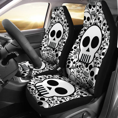 Funny Skull Face Car Seat Cover