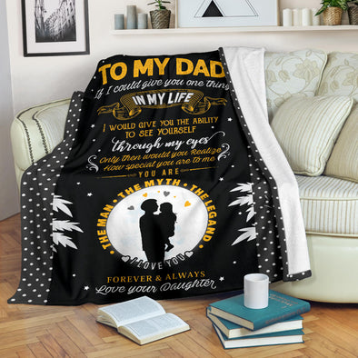 Father's Day Special **The Man The Myth The Legend** Fleece Blanket