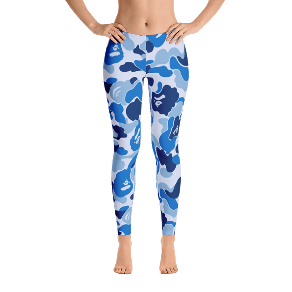 Limited Edition Aqua Blue Printed Leggings