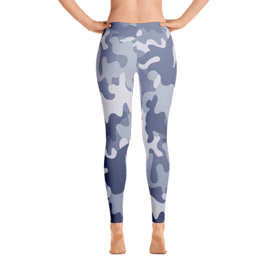 Limited Edition Blue - Grey Camouflage Printed Leggings