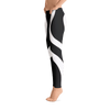 White Heart Black Over All Printed Leggings