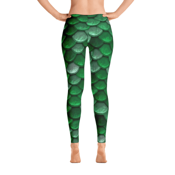 Limited Edition Sea Green Fish Scale Printed Leggings