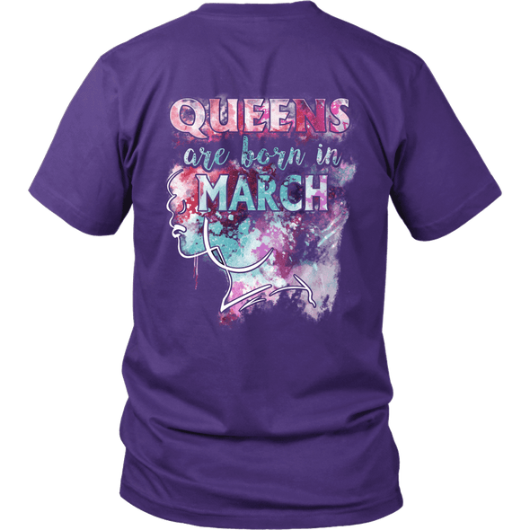 **Limited Edition** March Born Queens Back Print Shirt