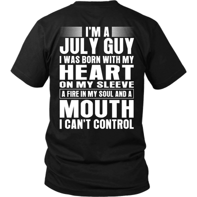 Limited Edition ** July Guy Heart On Sleeve Back Print*** Shirts & Hoodies