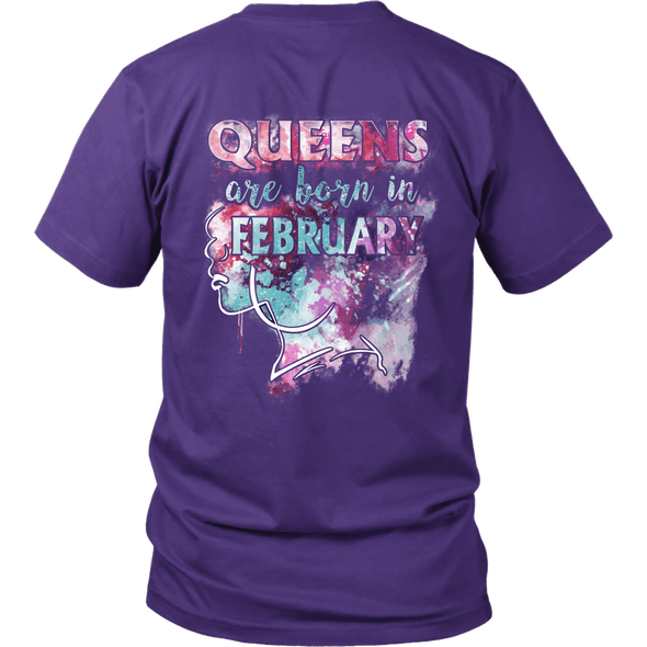 **Limited Edition** February Born Queens Back Print Shirt