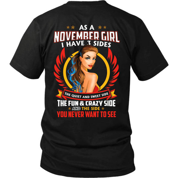 Limited Edition ***November Girl 3 - Sides*** Shirts & Hoodies