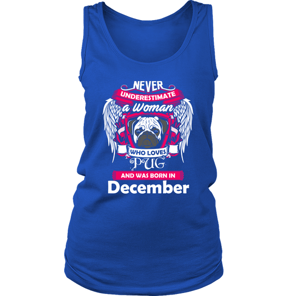 December Women Who Loves Pug Shirt