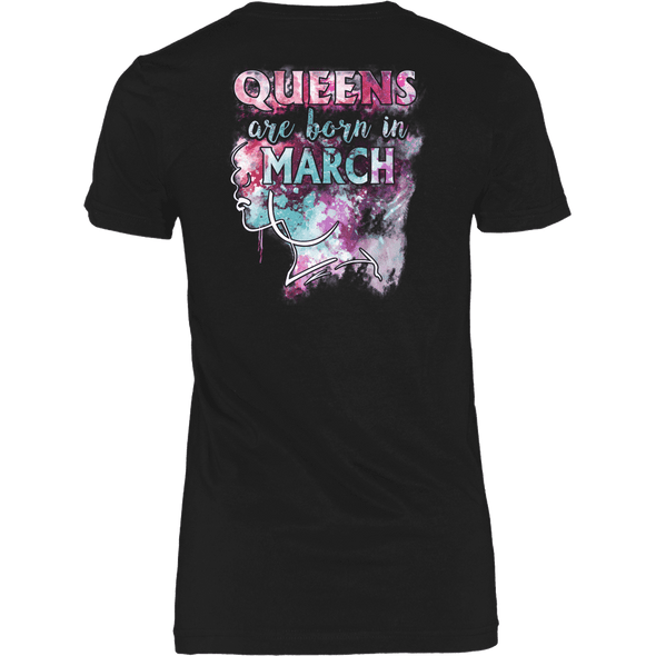 **Limited Edition** March Born Queens Back Print Shirt