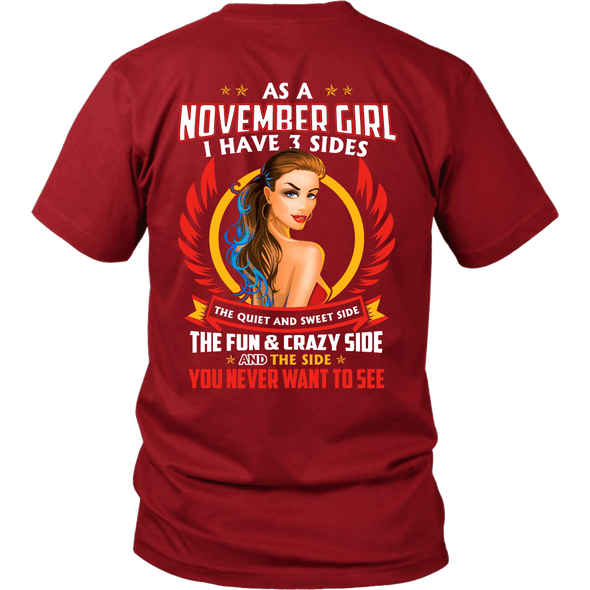 Limited Edition ***November Girl 3 - Sides*** Shirts & Hoodies