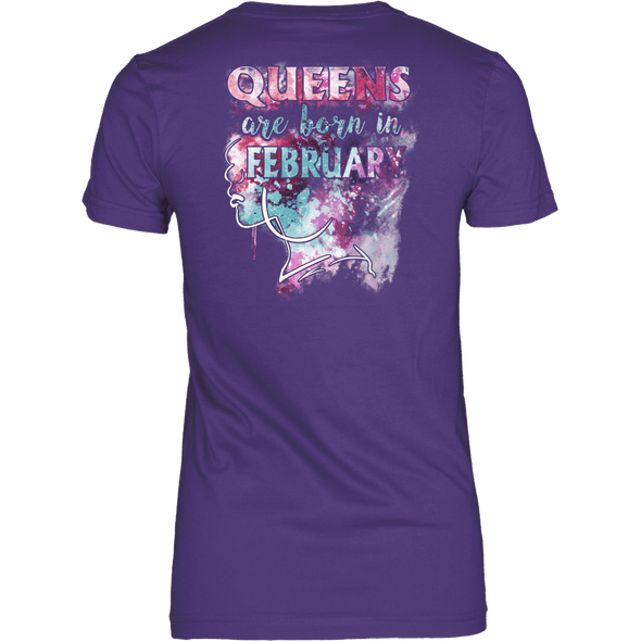 **Limited Edition** February Born Queens Back Print Shirt